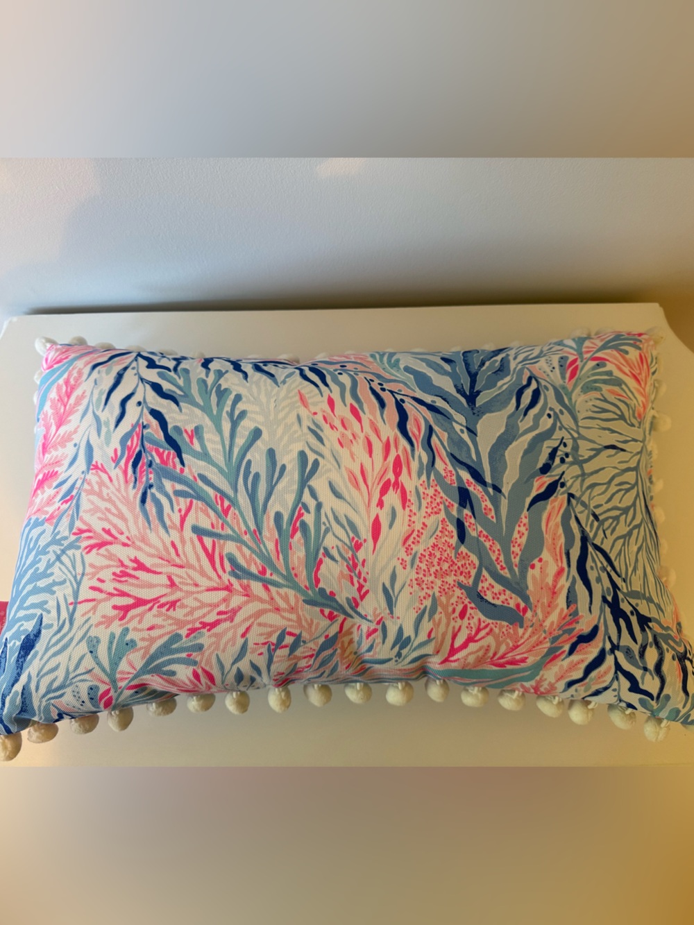 Lilly Pulitzer Coral Reef Print Pillow - Blue, Pink & White